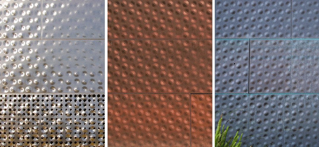 DE YOUNG MUSEUM, FROM RAW COPPER, TO WEATHERED COPPER.