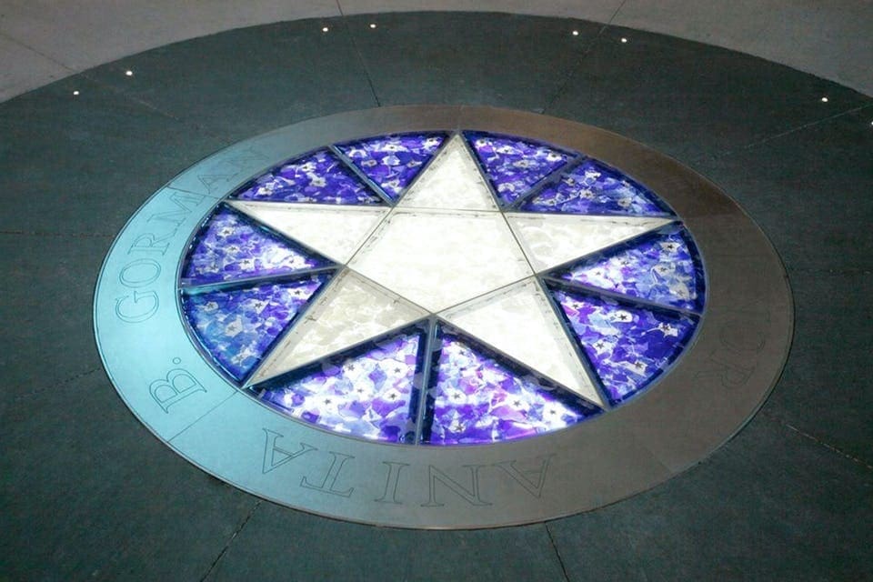 CUSTOM ENGRAVED METAL FLOOR FOR STARLIGHT THEATRE DONOR'S CIRCLE.