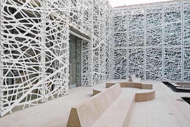 ZIRA-cut water jet plate, Artwall at Doha.