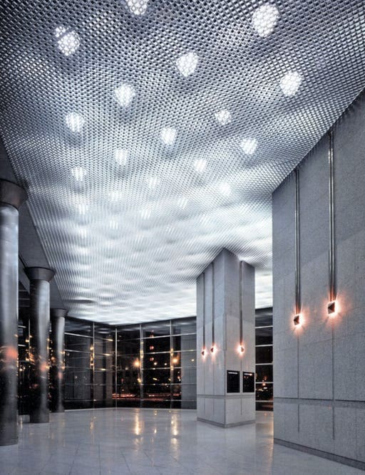 Cast aluminum ceiling for the American Medical Association in Chicago.