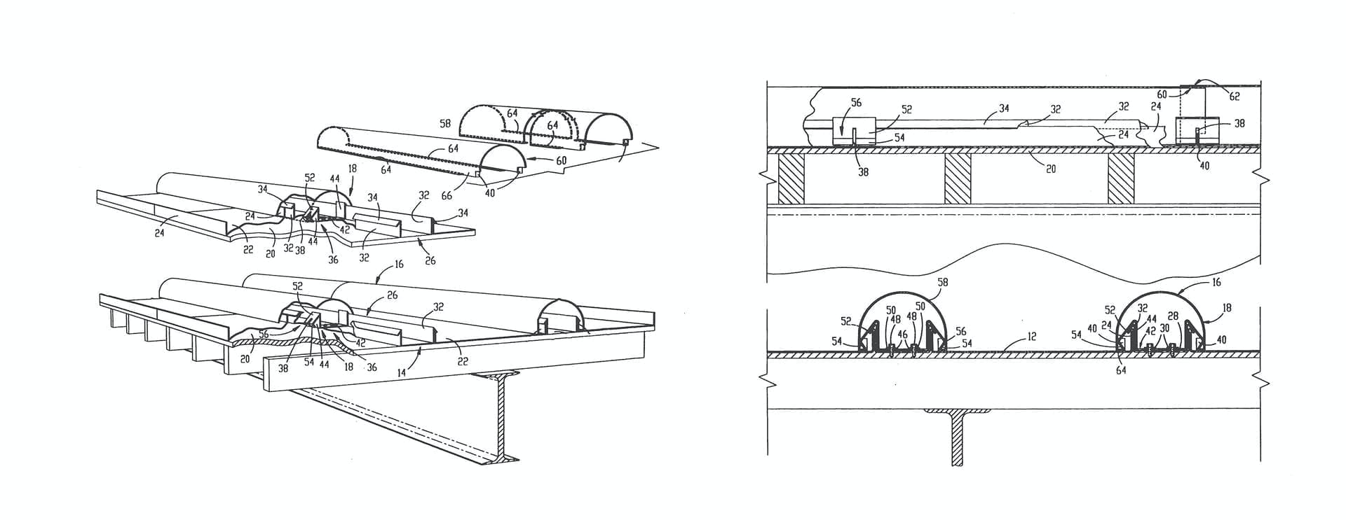 ZAHNER PATENT IMAGES FOR IMPROVED BOLD BATTEN ROOF SYSTEM.