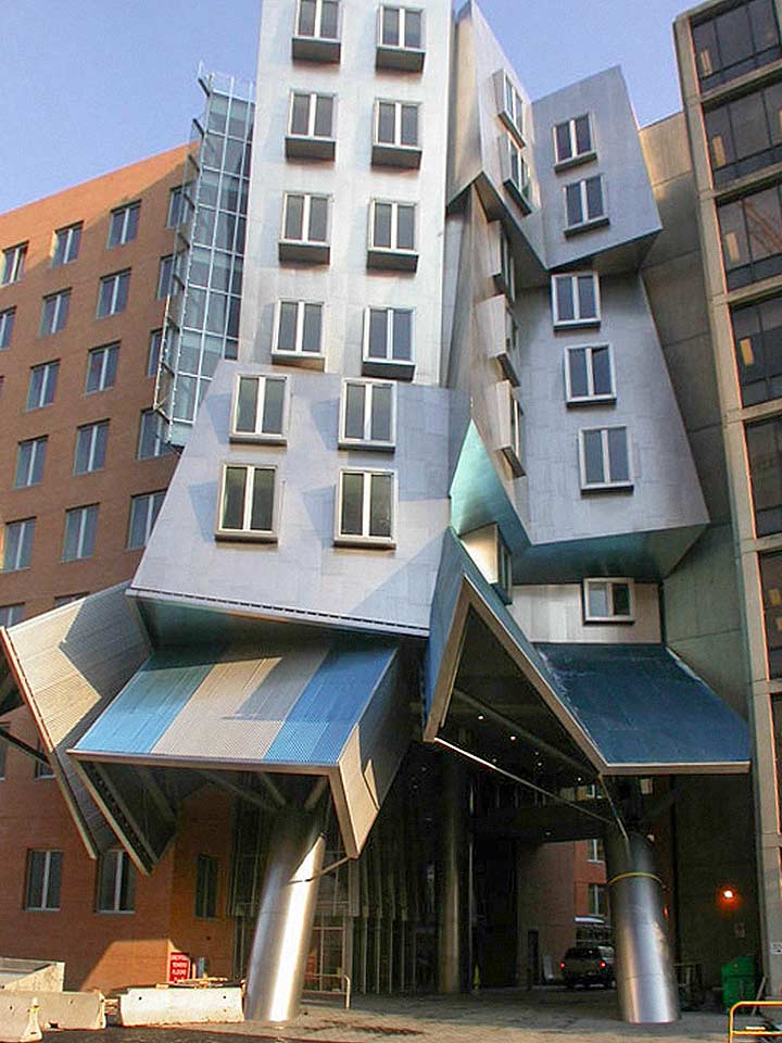 Construction comparison of the MIT Stata Center giraffe building.
