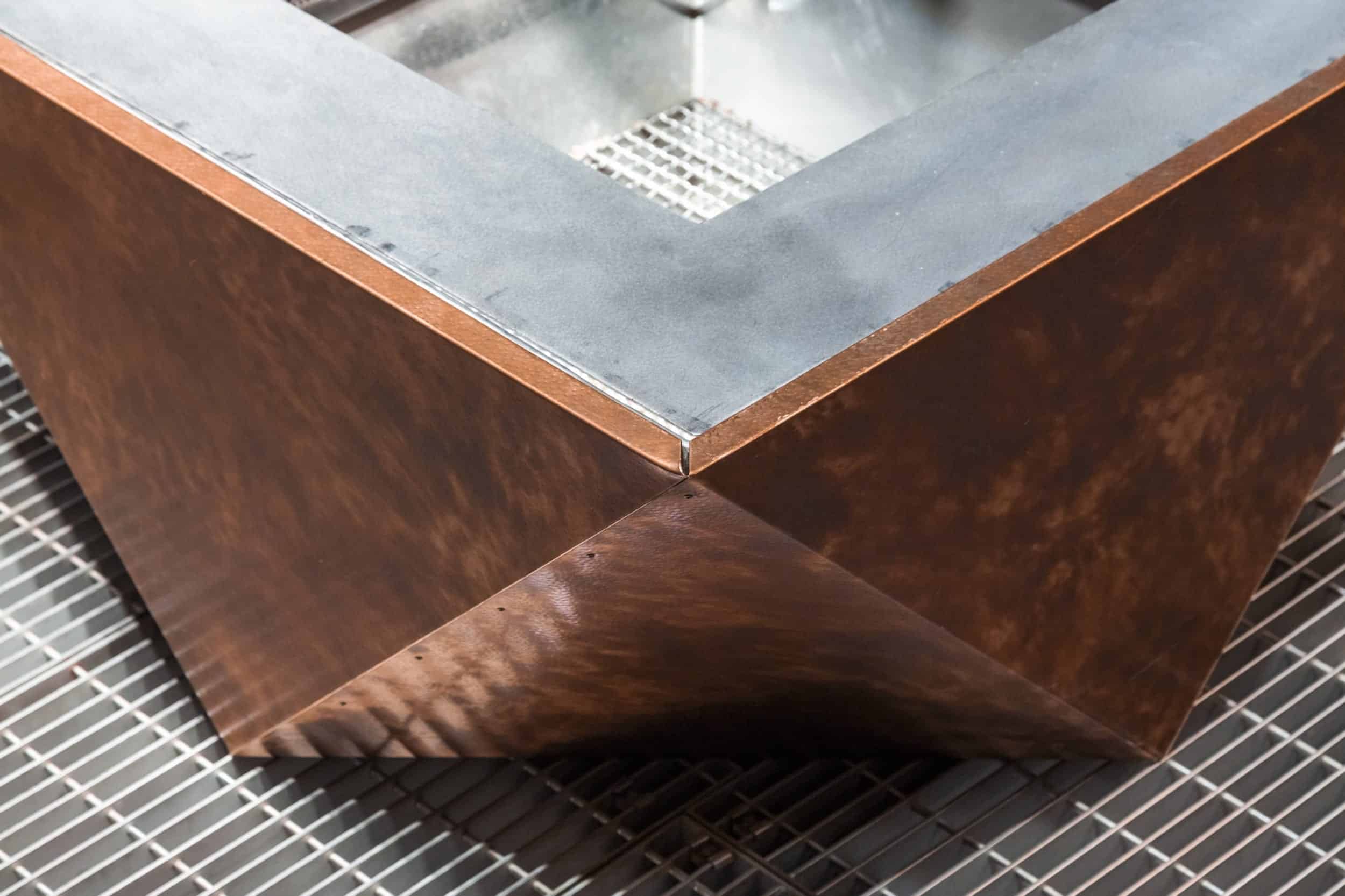 Starbucks Reserve New York Roastery featuring Zahner copper with custom patina.