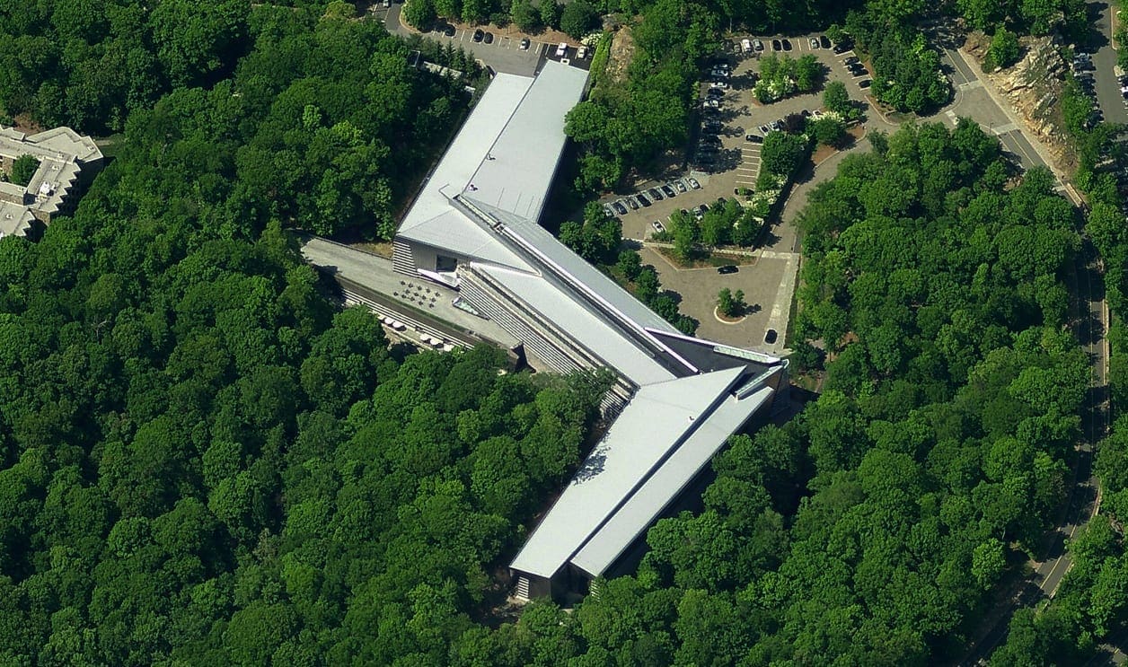 Aerial photograph of the IBM Headquarters in Armonk, New York.