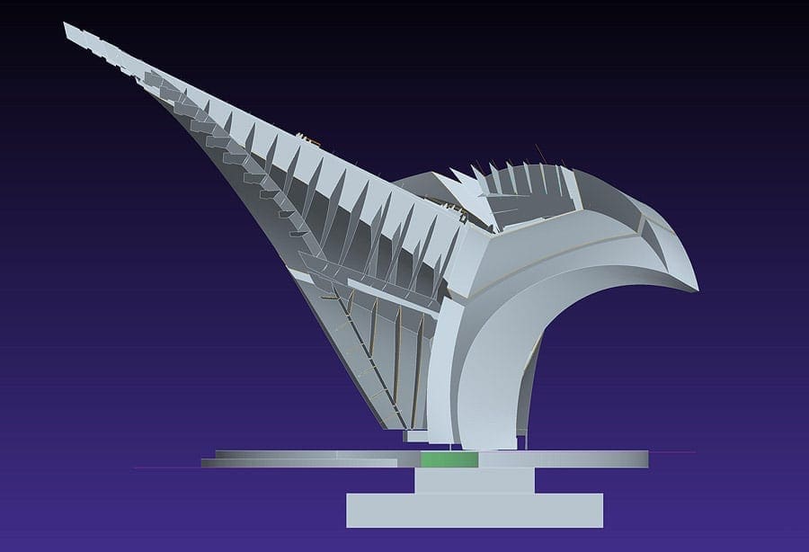 Zahner's digital model for the Murphysboro Town Park Pavilion and Bandshell