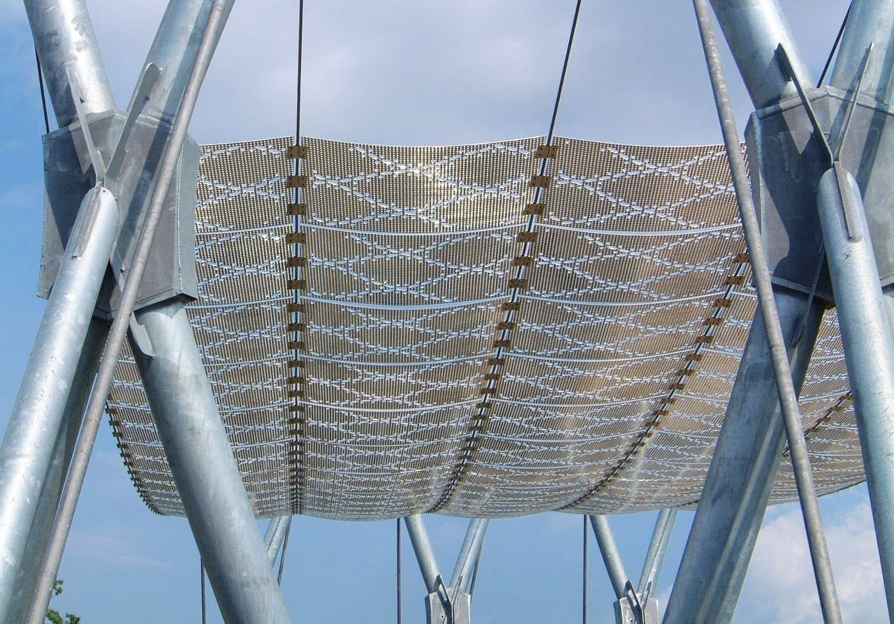 Structure of Noisette Pavilion, also designed-engineered and fabricated by Zahner.