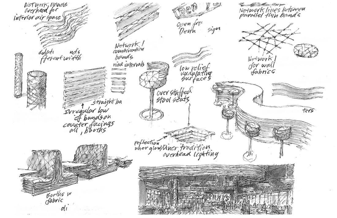 Preliminary project sketches by James Wines.