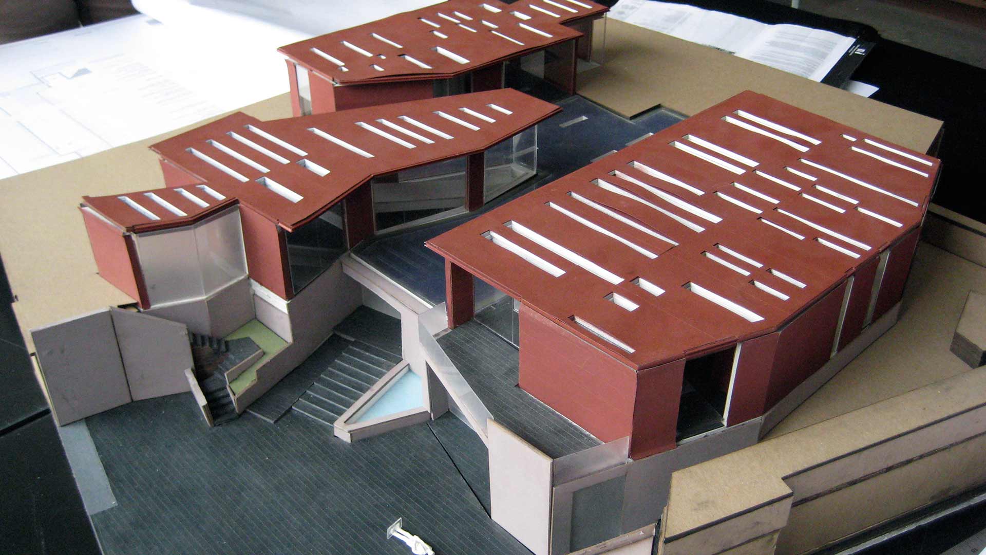 Architect's model of the Daeyang Gallery and House.