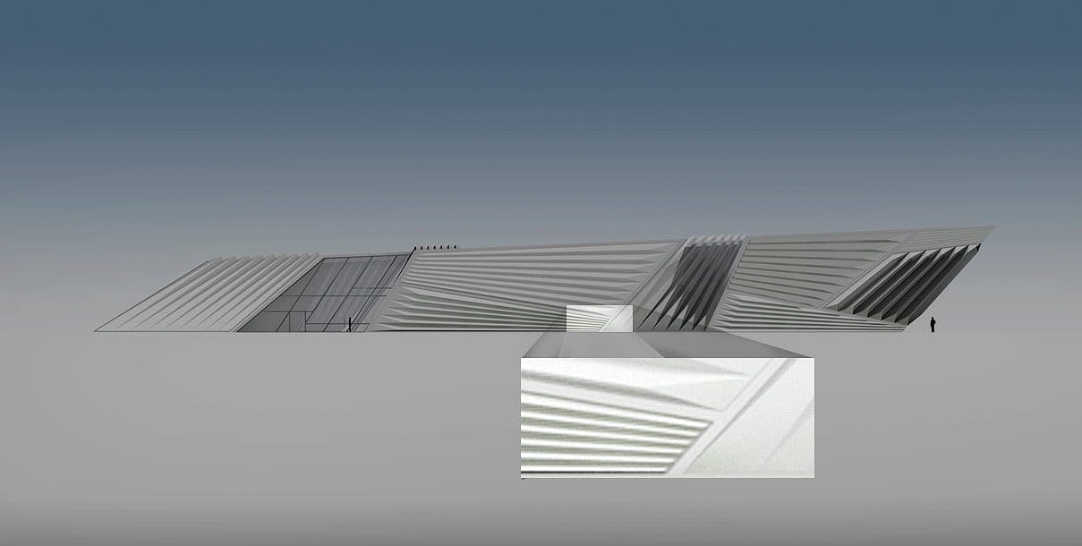 Section of the Broad Museum selected for Zahner's Mockup.
