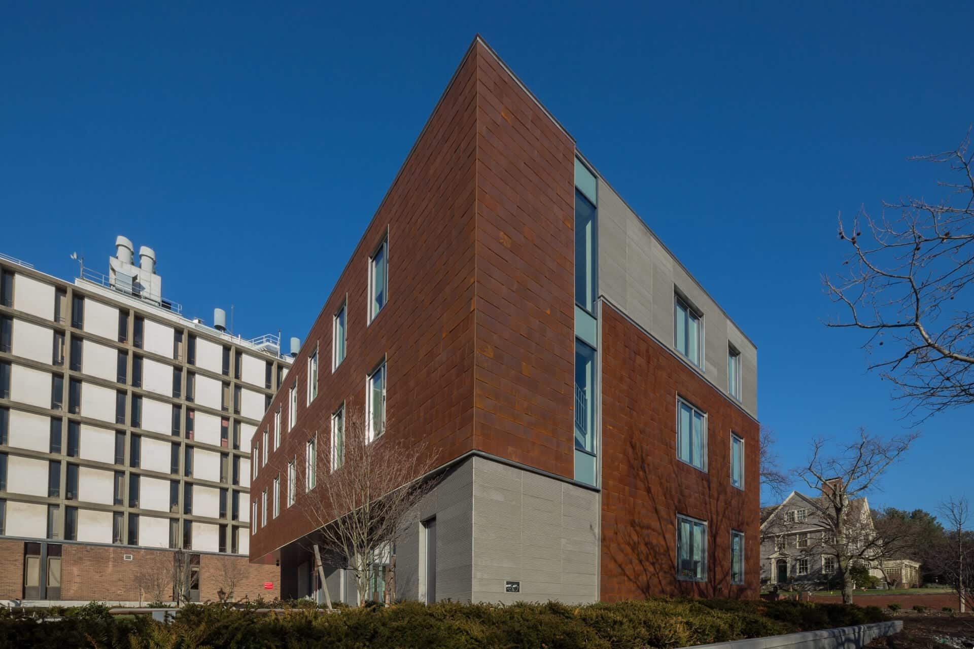 Brown University Applied Math Building, clad in Zahner Solanum Weathering Steel.