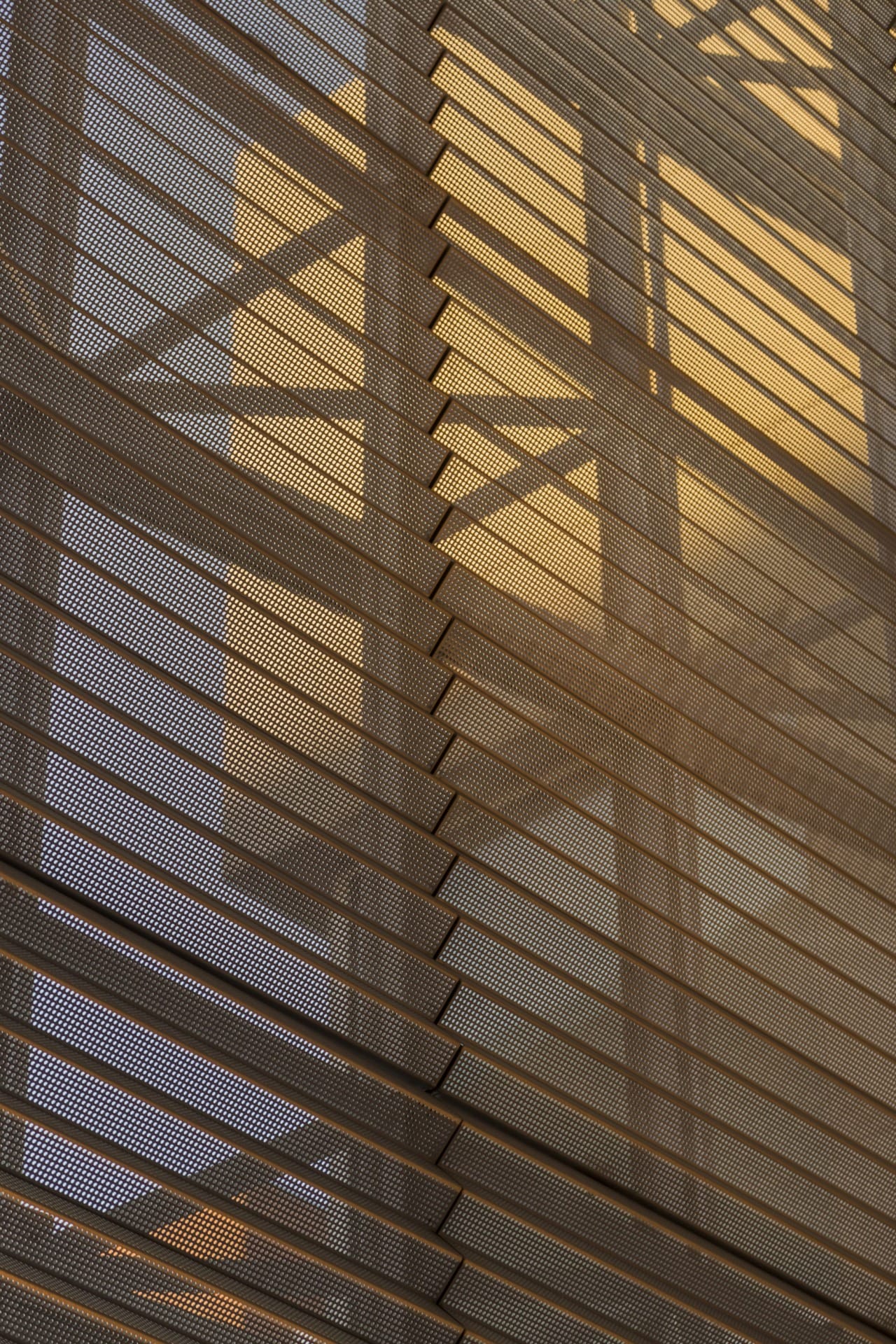 Detail of the perforated metal angle panels