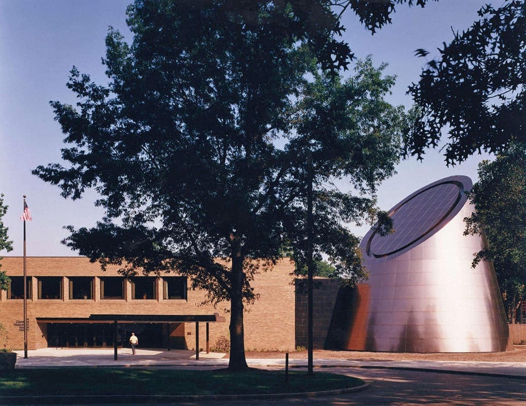 Nathan and Fannye Shafran Planetarium during the day