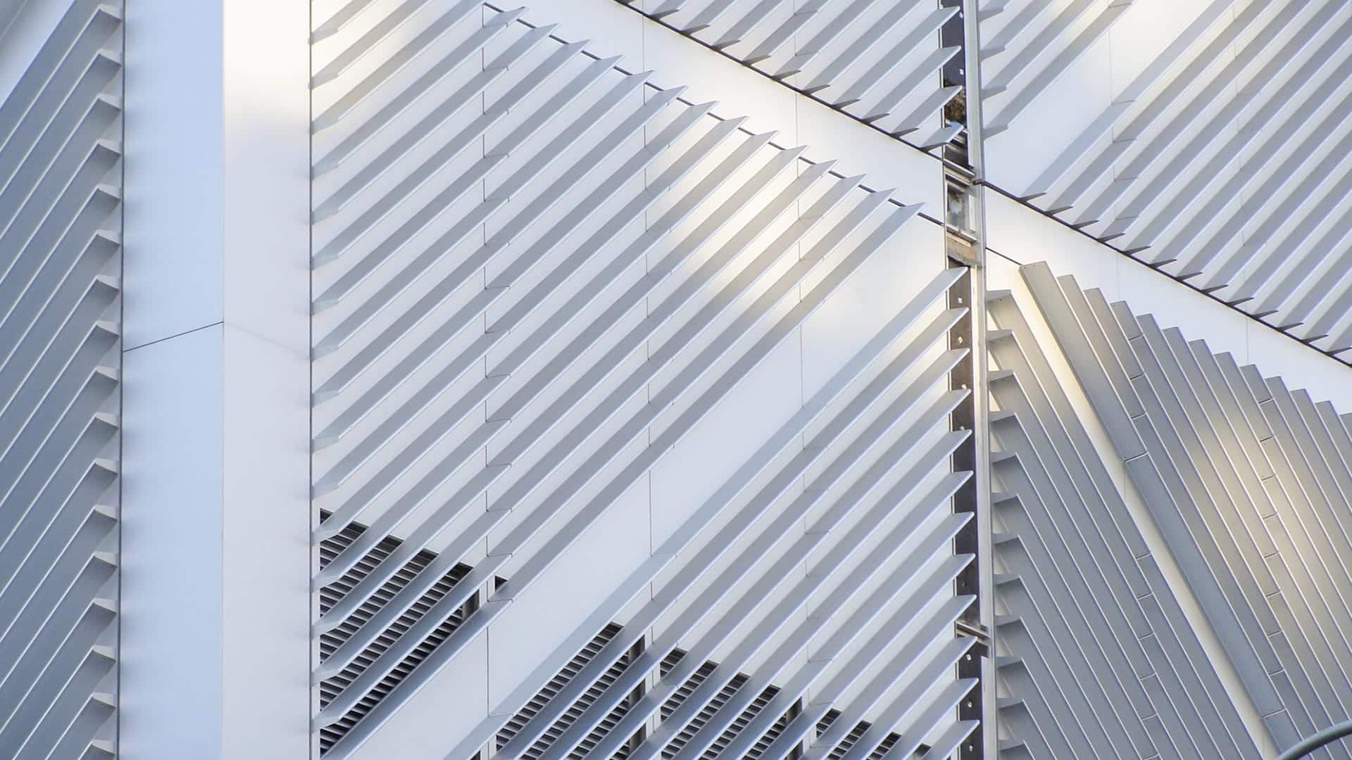 Detail of the aluminum extrusion system facade used on Columbia University.