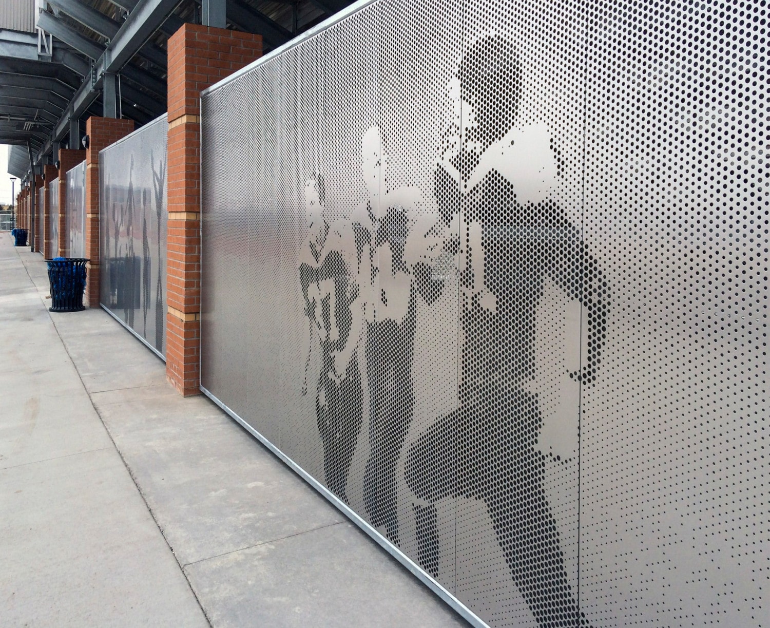 Detail of the Okie Blanchard privacy screens.