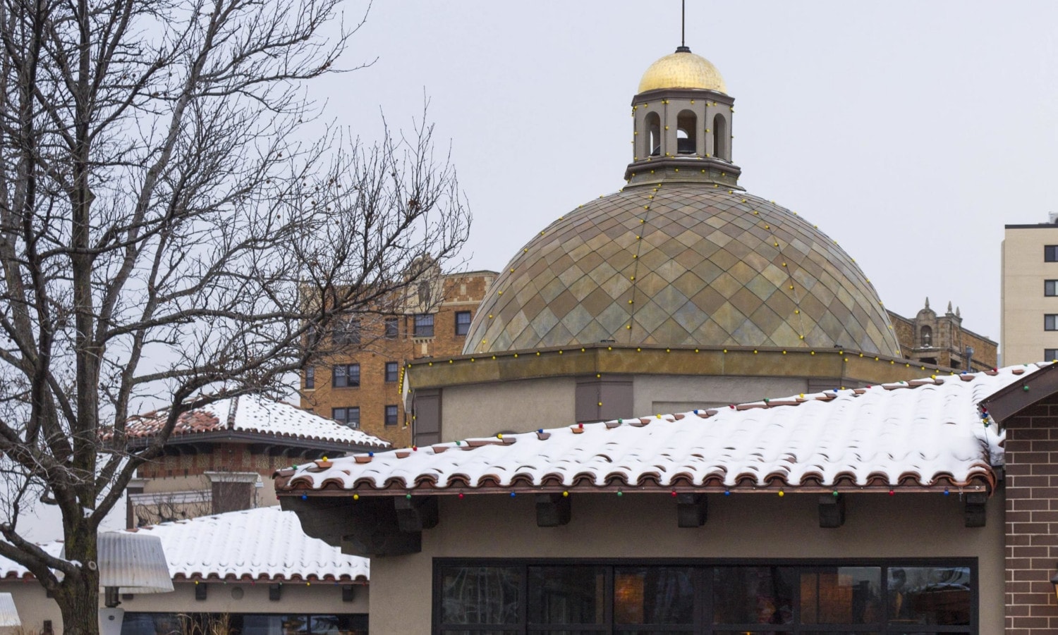 Photograph of the Dome on the Plaza after decade of aging.