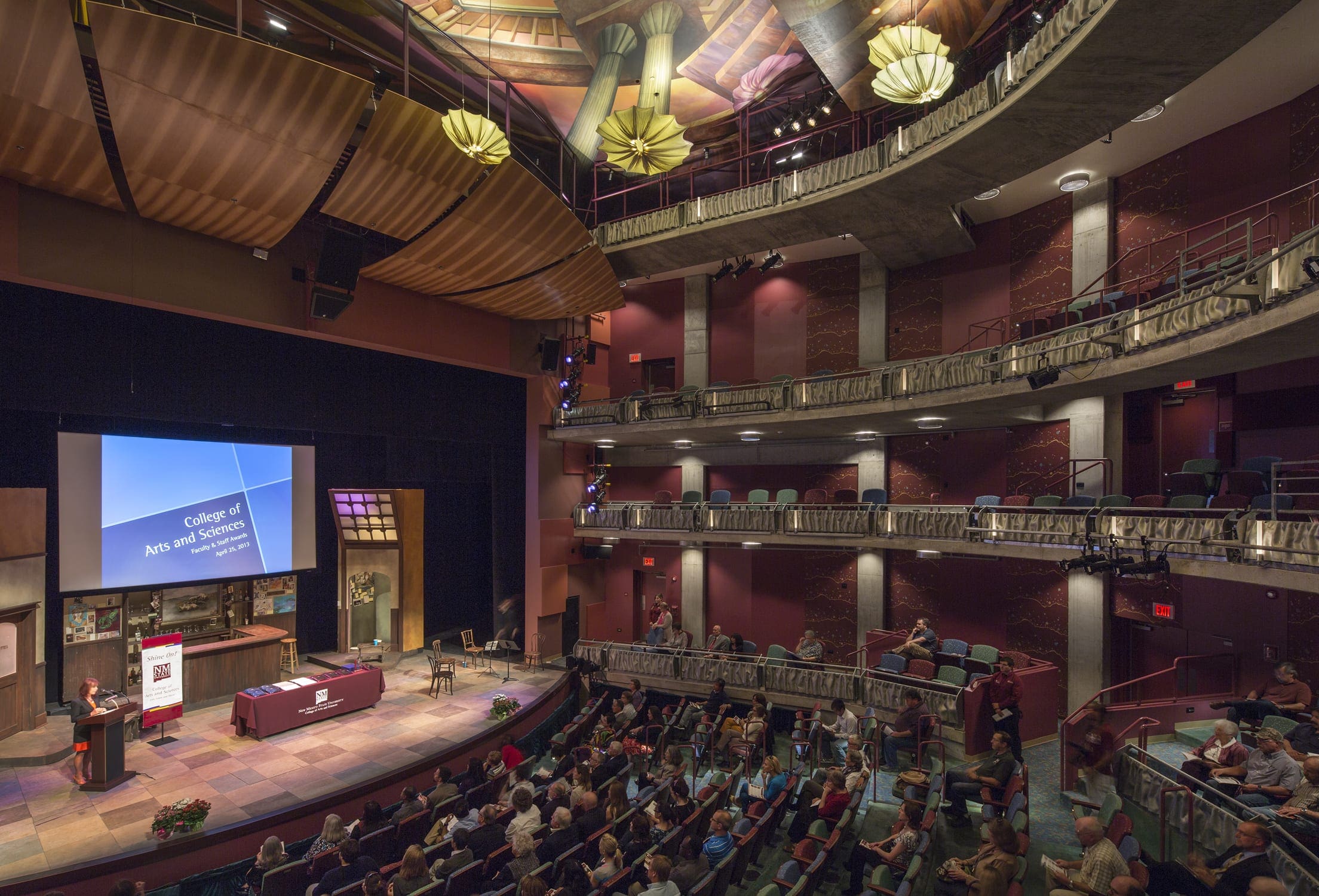 Interior of the theater at NMSU Center for the Arts.