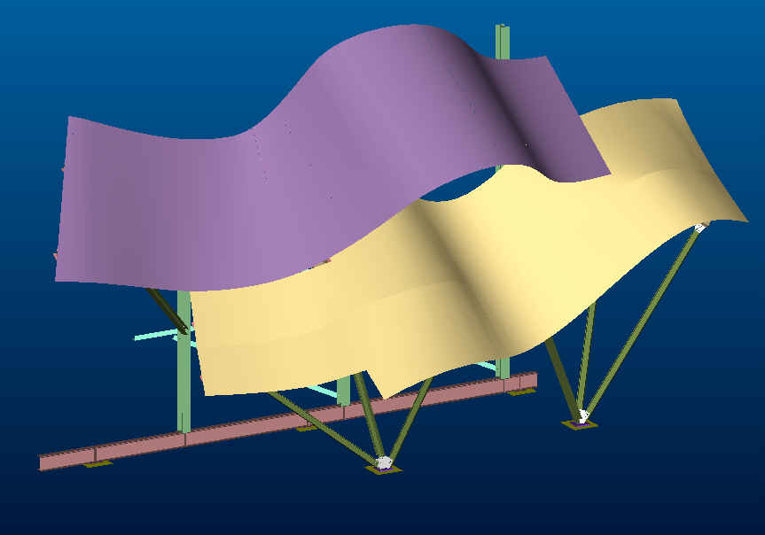 CAD image of the Guggenheim Canopy.