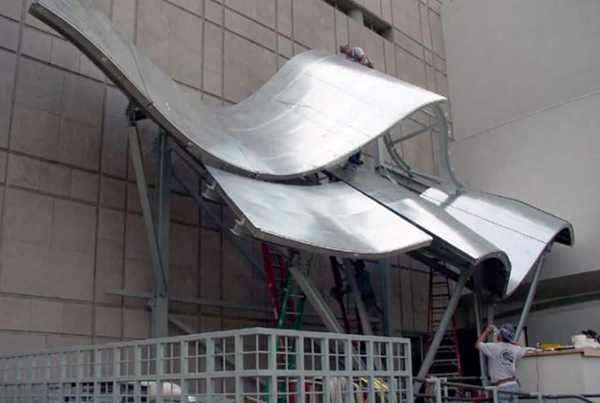 Guggenheim Canopy during its installation.