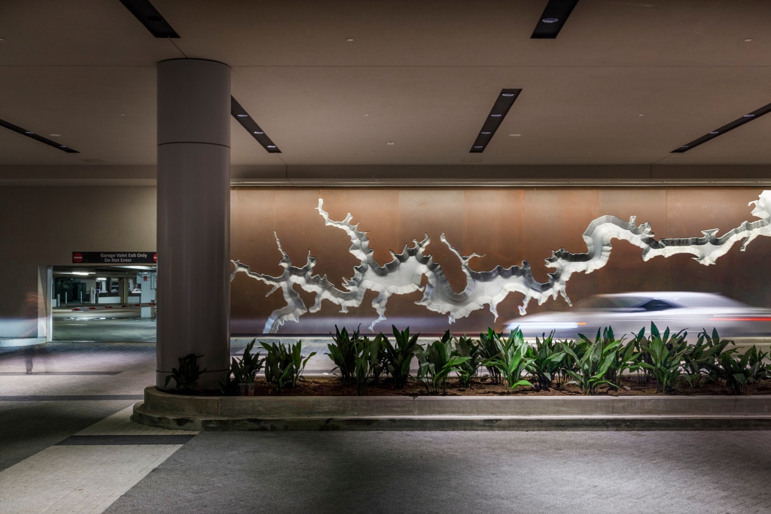 Art wall at the Hyatt Regency Hotel in Houston.