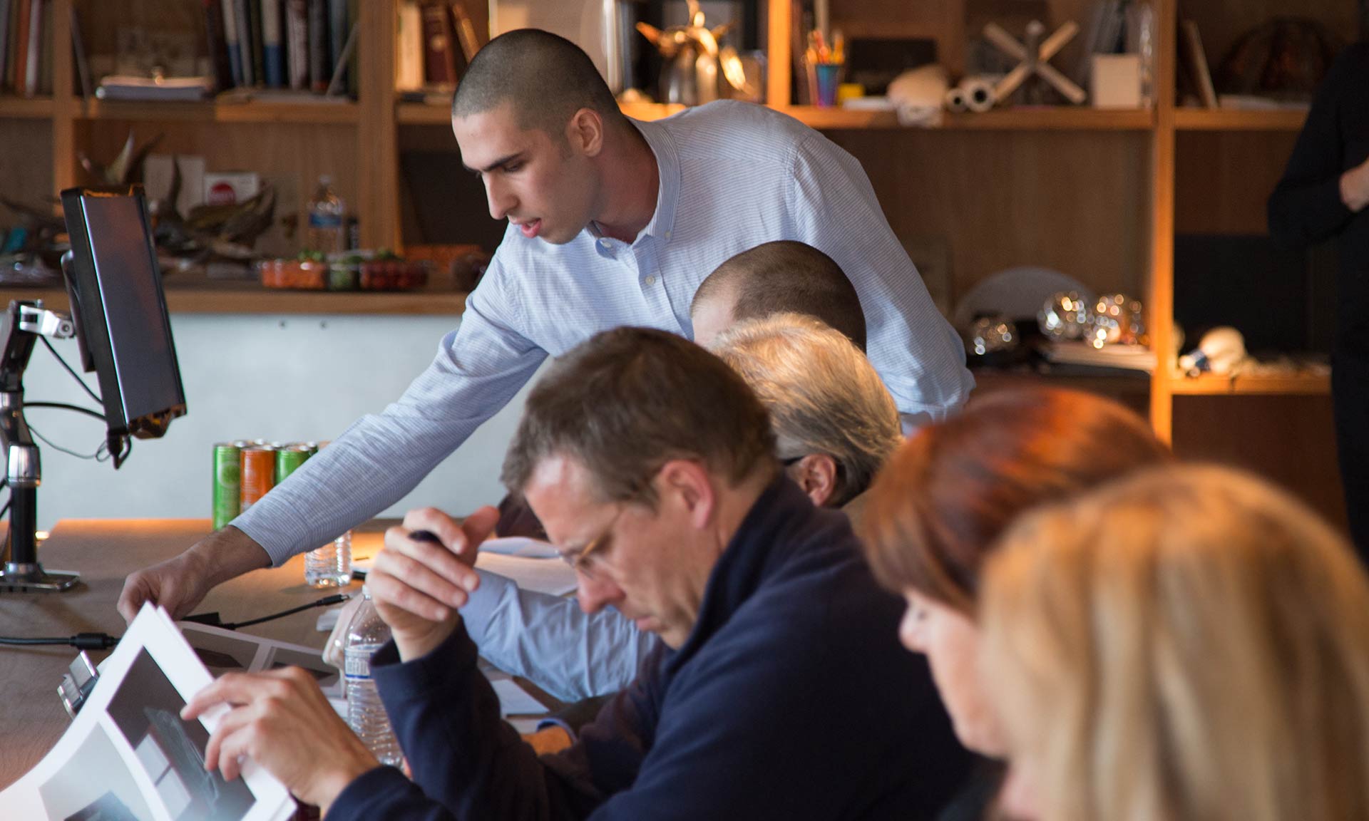 Ben Gould presents his concept, Sleeping Space, to the judges.