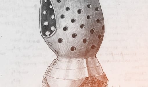 15th century medieval cuirass used in special tournaments and festivals, perforated for its lighter weight and ventilation.
