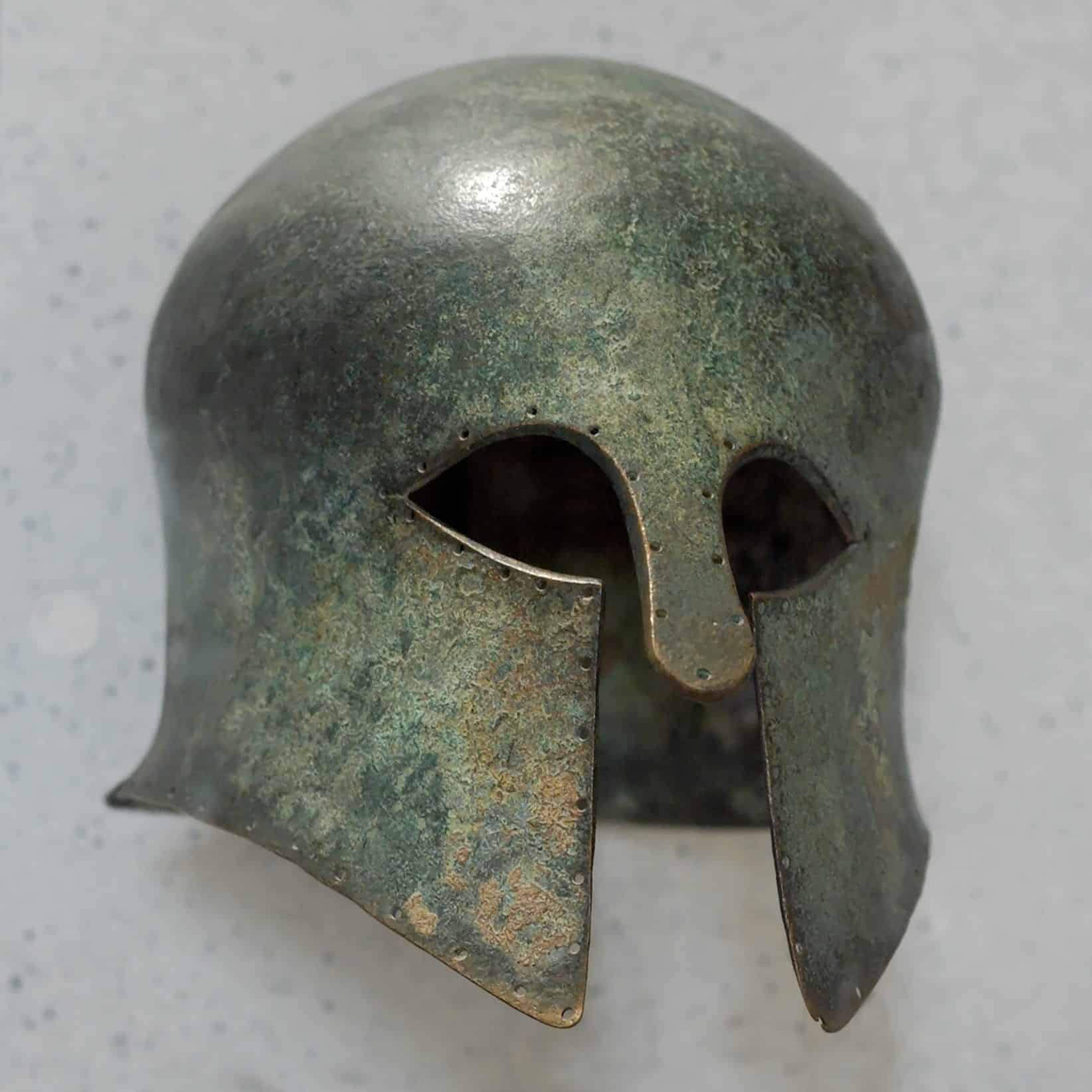 Bronze helmet, Rome; 500-525 CE.