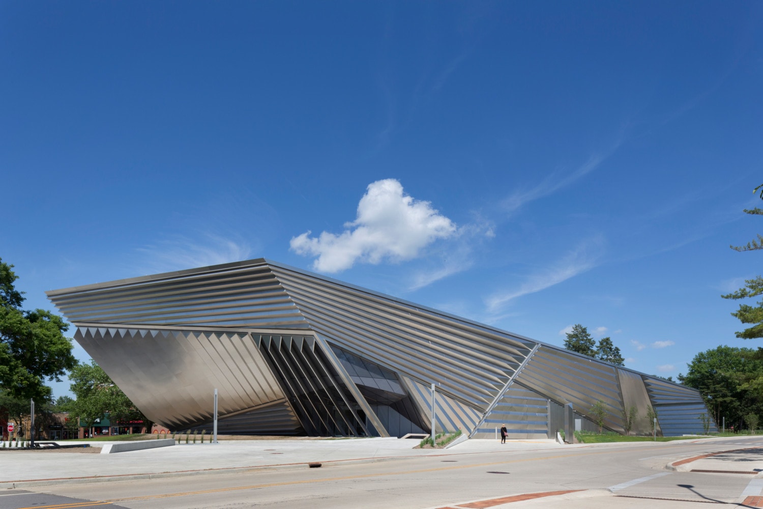 Exterior of the Eli and Edythe Broad Art Museum.