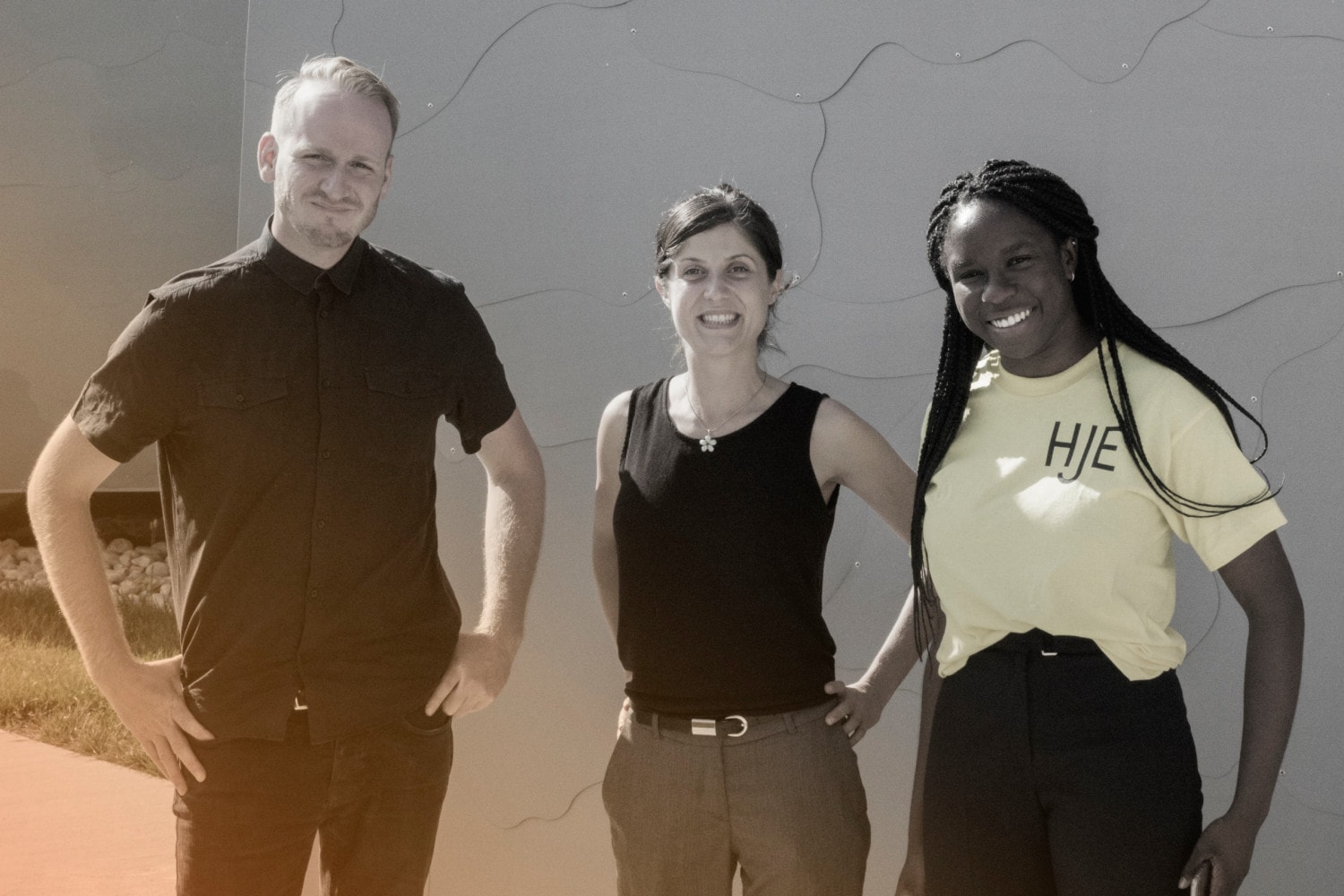 Pictured left to right: James Coleman (Lead R&D Engineer), Interns Burcin Nalinci and Michelle Menkiti