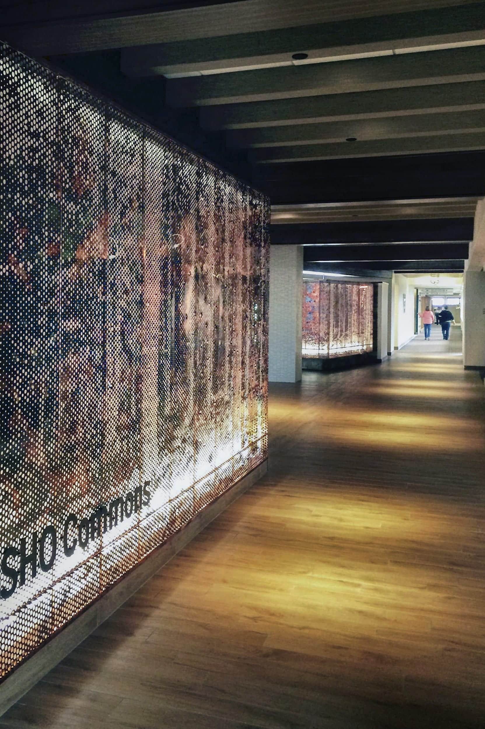 Wall and partition screens made with ImageWall in Dirty Penny™ Copper.