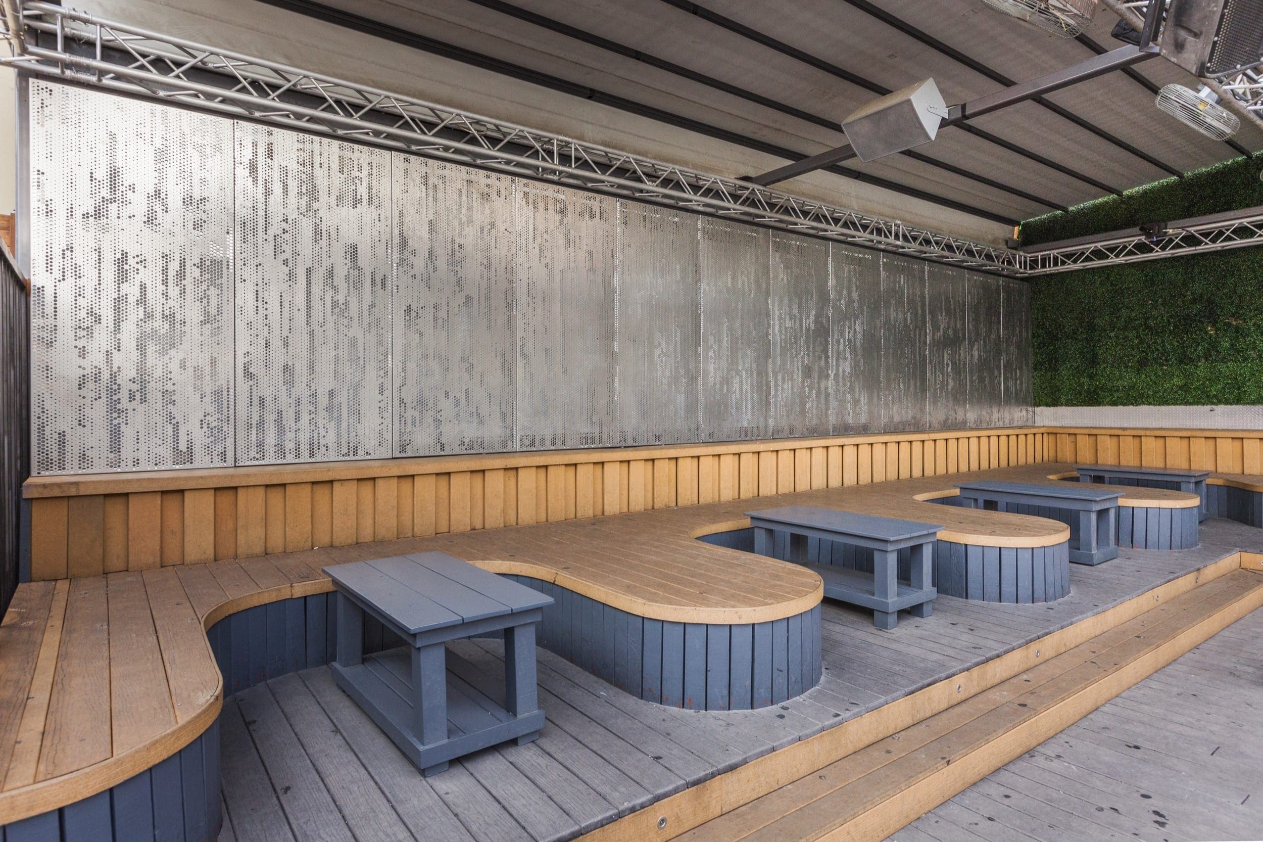 Abstract feature wall in Angel Hair stainless steel. Designed to accept diffuser and back lighting. Abstract feature wall in Angel Hair stainless steel. Designed to accept diffuser and back lighting.