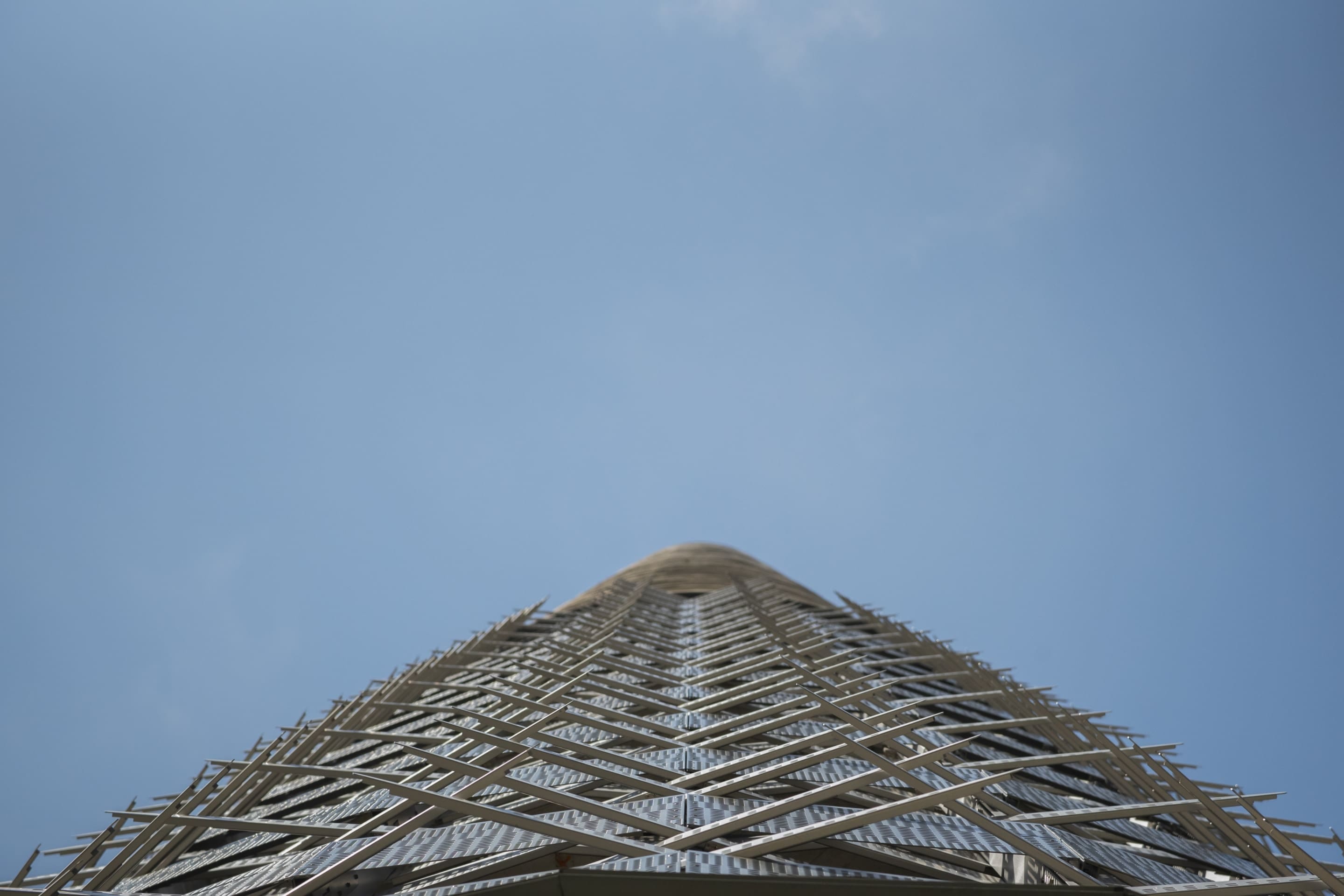 Perspective view of the Brickell Flatiron parking facade.