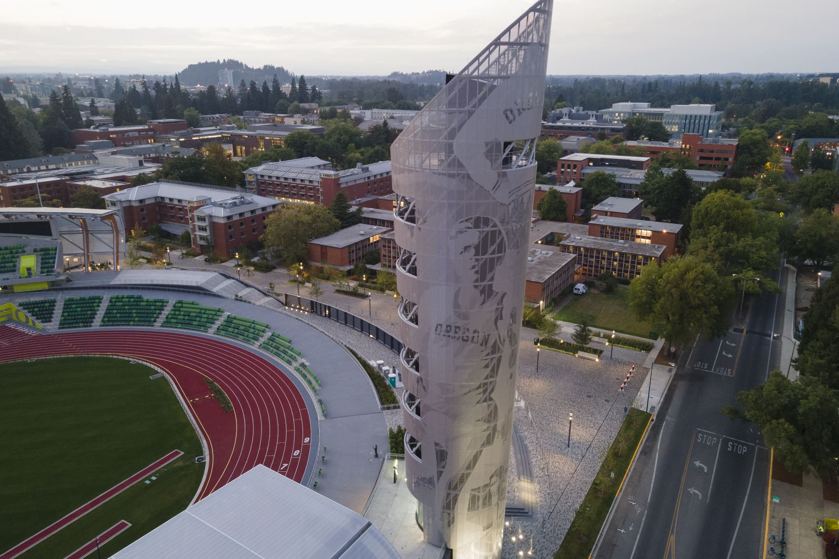 hayward-tower-jcb-arko-0094 Zahner engineered and fabricated ImageWall metal skin of Hayward Tower.