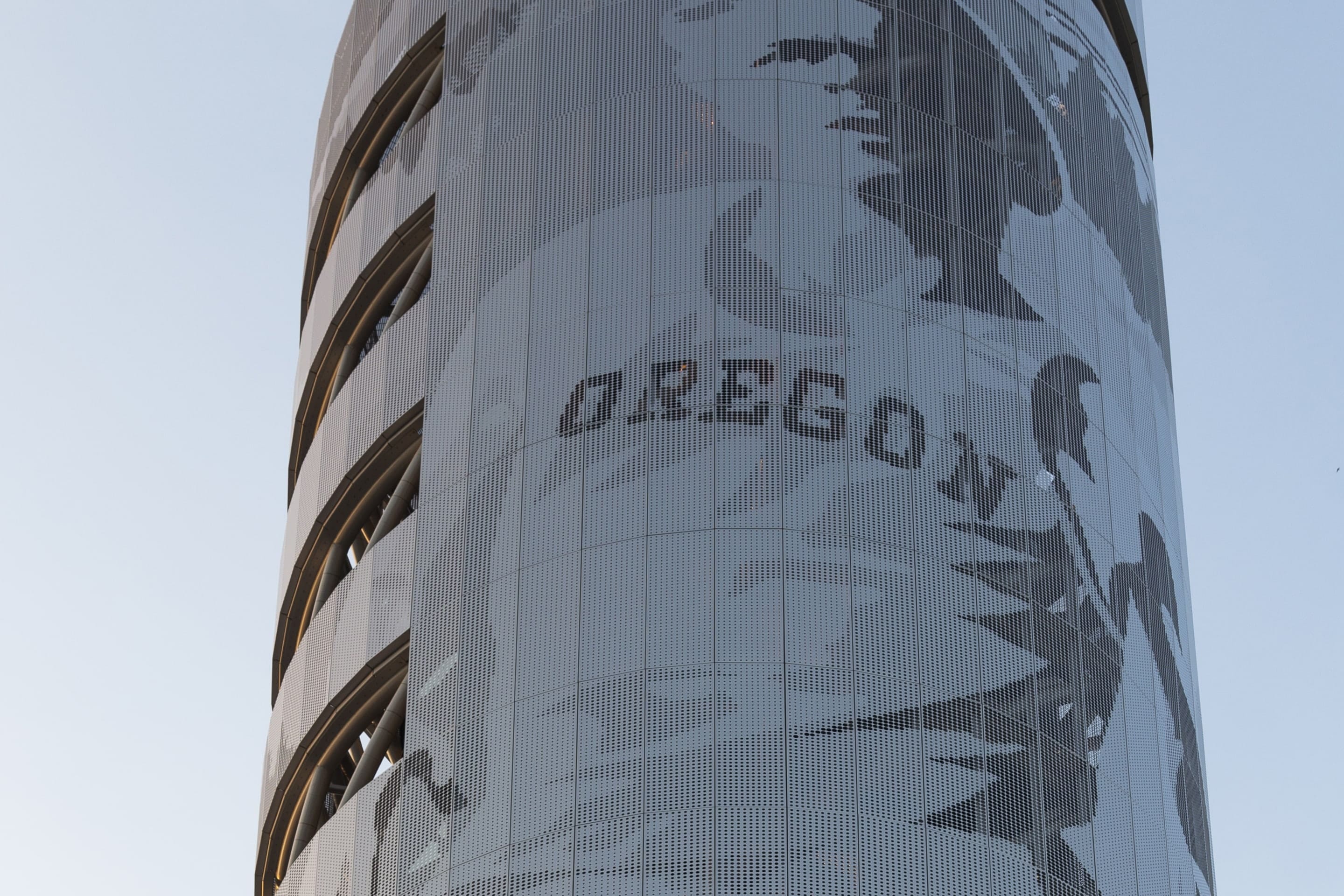 hayward-tower-jcb-arko-2875 Zahner ImageWall uses cross-seam perforation technology to create a seamless image across panels.