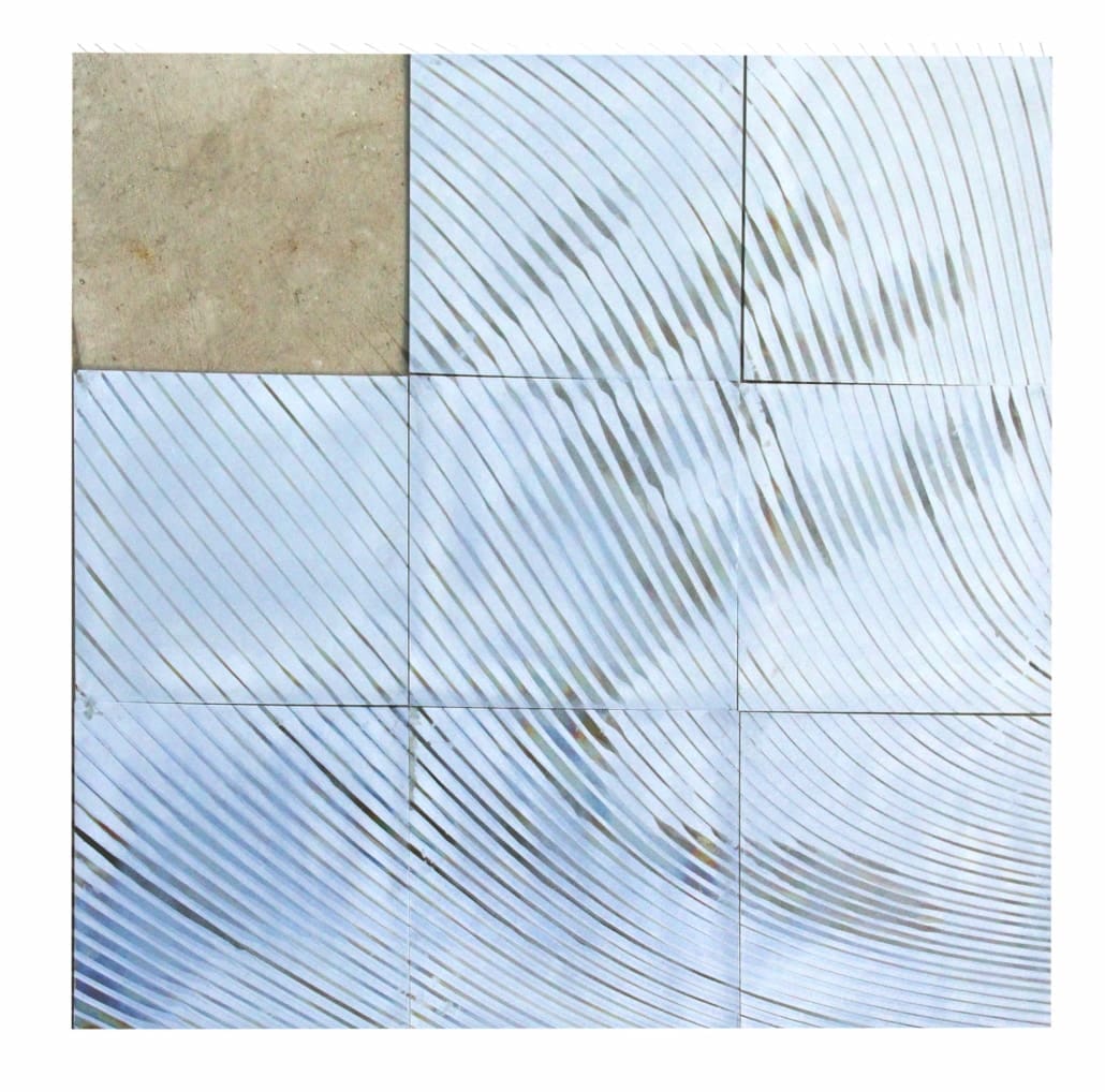 “HANDMADE” IN EXPERIMENTAL PATINA ON GALVANIZED STEEL