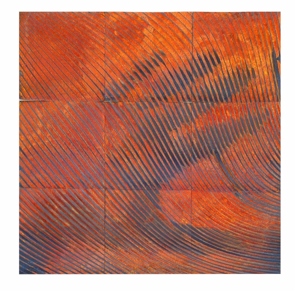 “HANDMADE” IN PATINA ON WEATHERING STEEL