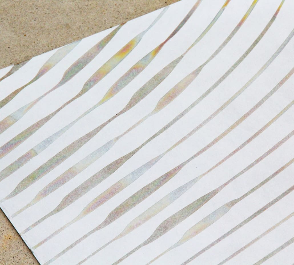 DETAIL OF EXPERIMENTAL IRIDESCENT FINISH ON GALVANIZED STEEL