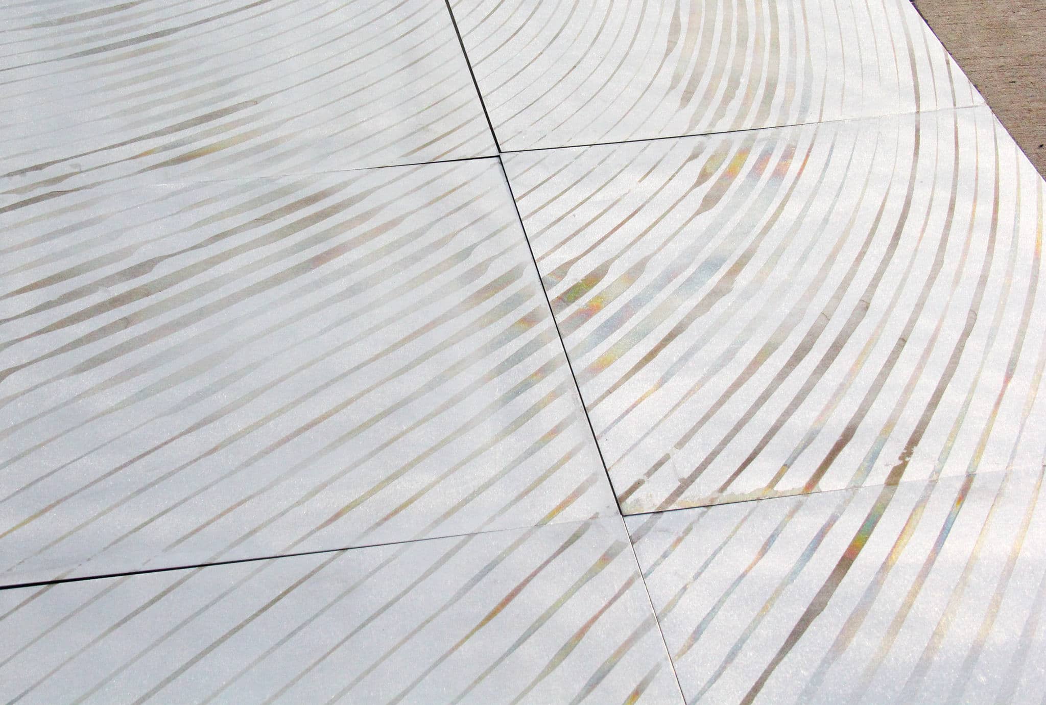 PRECISION PATINA SAMPLES – IRIDESCENT FINISH ON GALVANIZED STEEL - CLOSE-UP