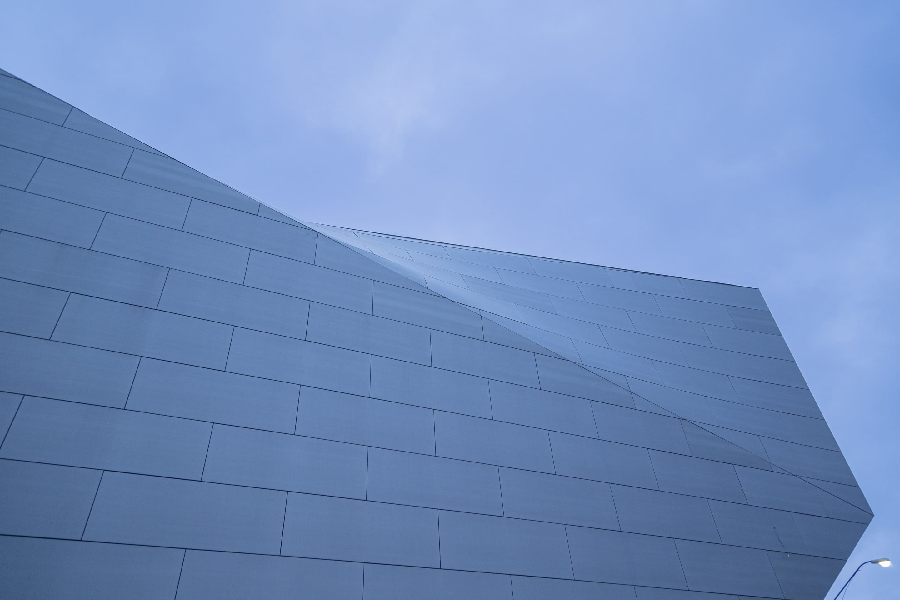 Zahner Internal Fin System (ZIFS) provided for complex geometry and zinc panel supports