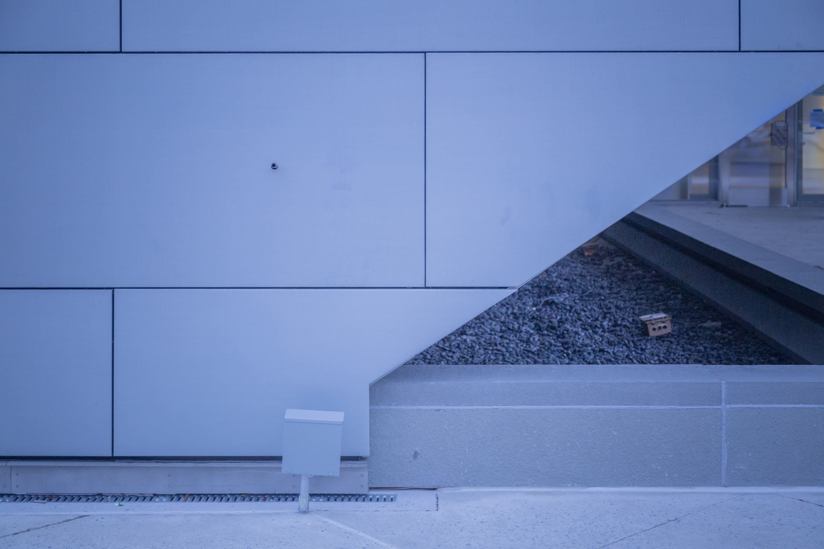 Zinc wall panel detail