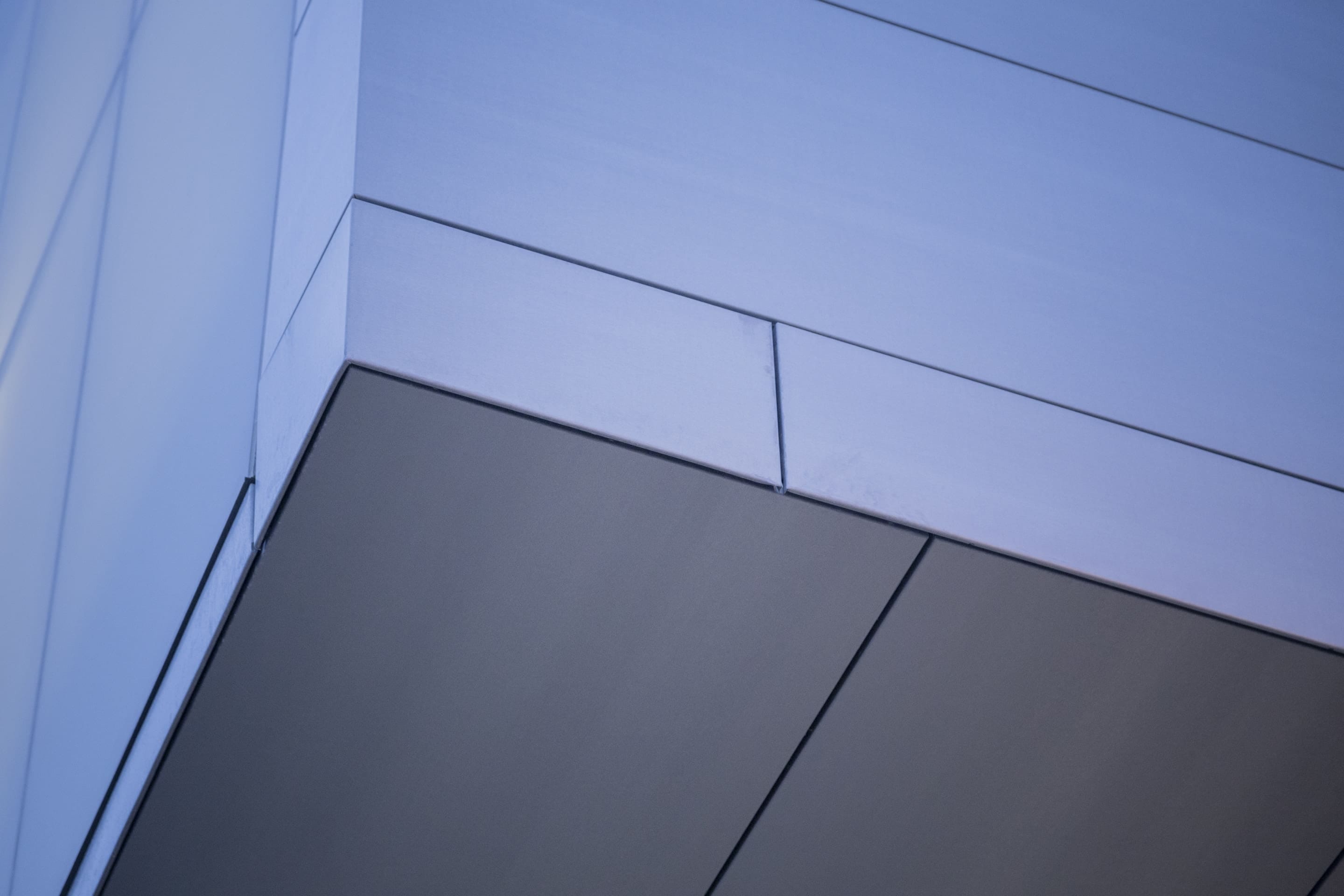 Zinc wall panel detail