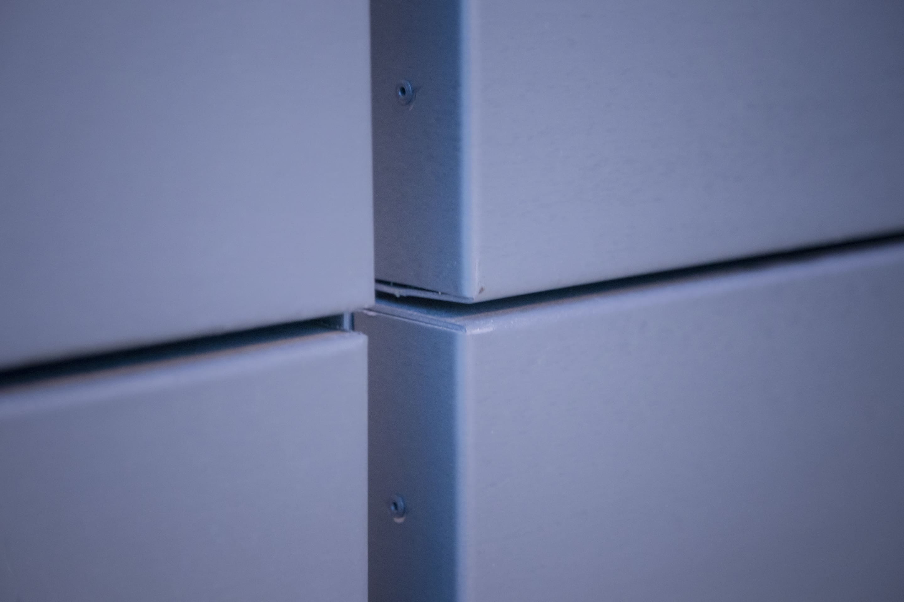 Zinc wall panel detail