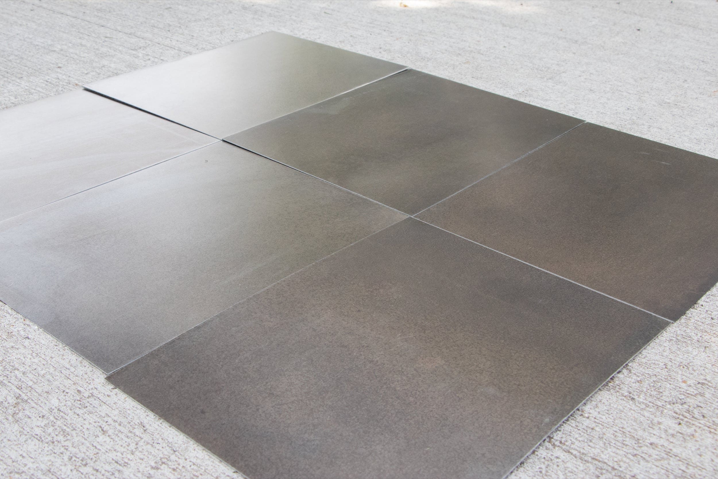 ZINC S006 PANELS IN DAPPLED SHADE.