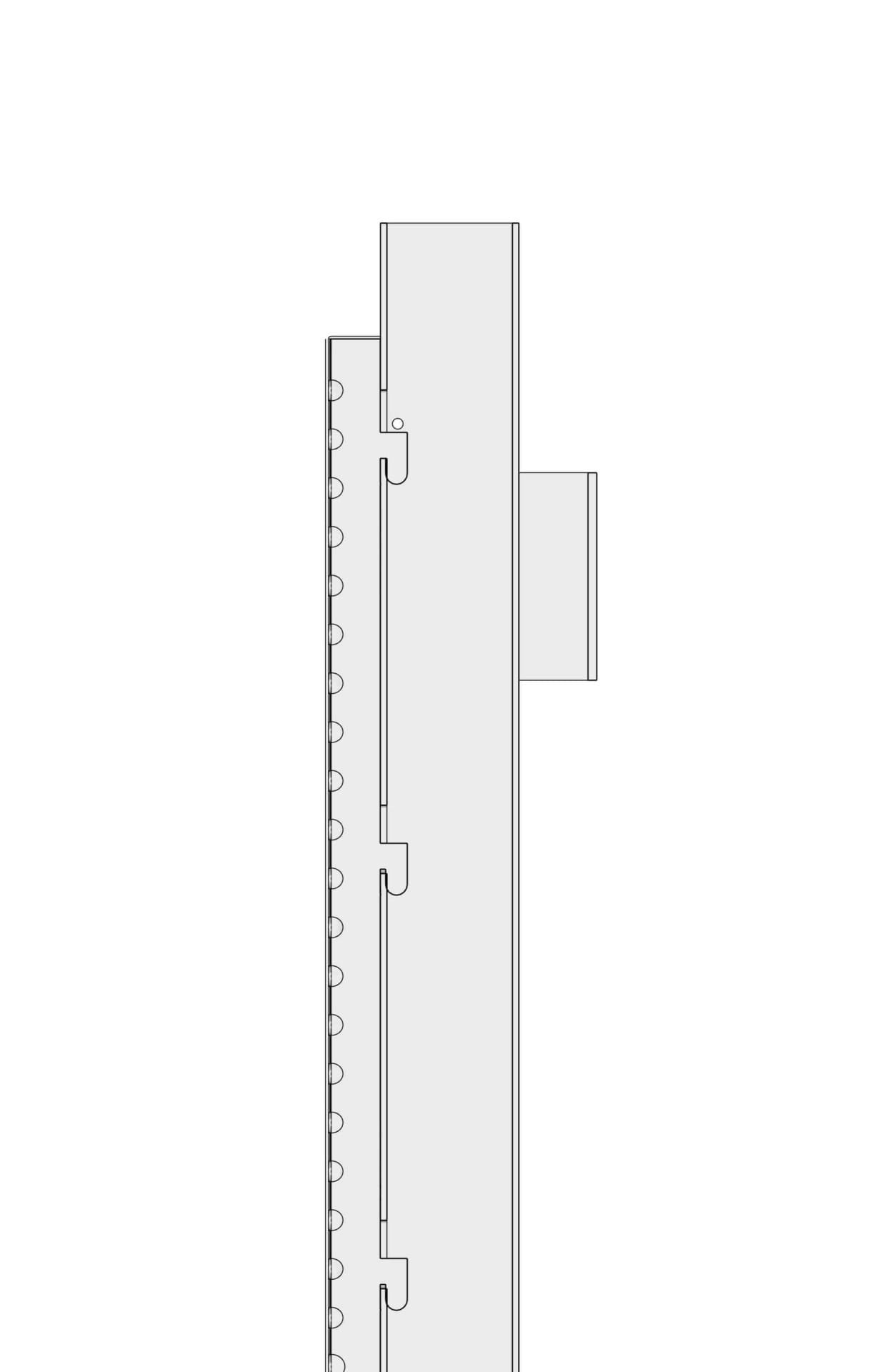 Profile model of installed Drop & Lock panel.