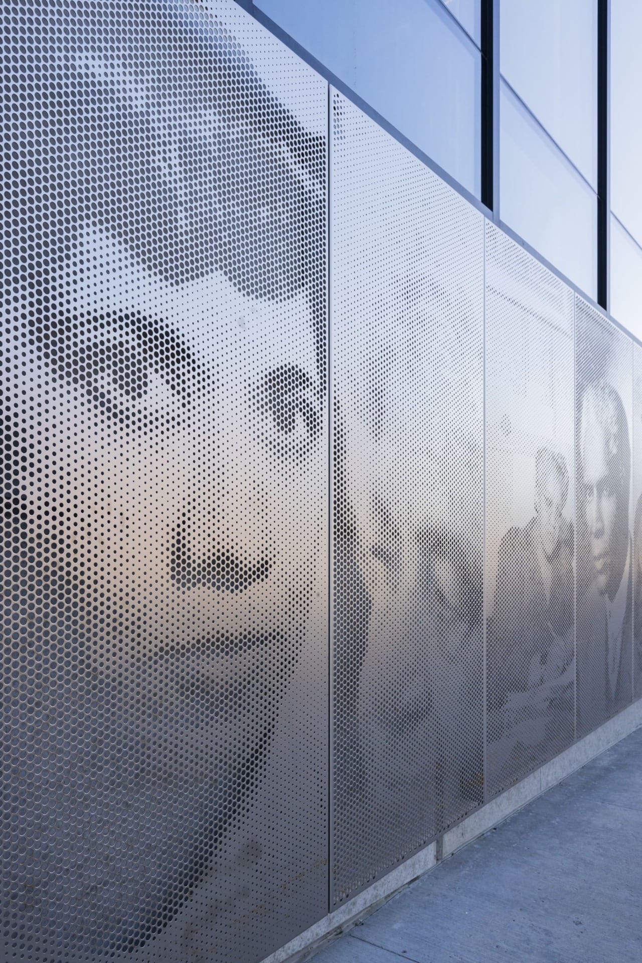 Closeup of ImageWall panels on 1256 N Plymouth Ave.