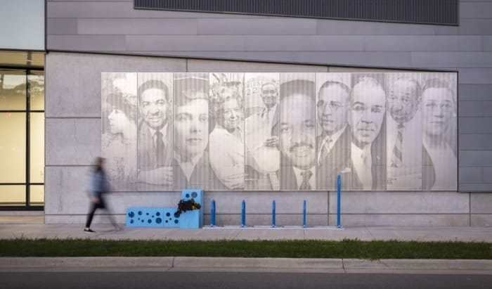 ImageWall mural featuring historic local civil rights figures at 1256 N Penn Ave in Minneapolis.