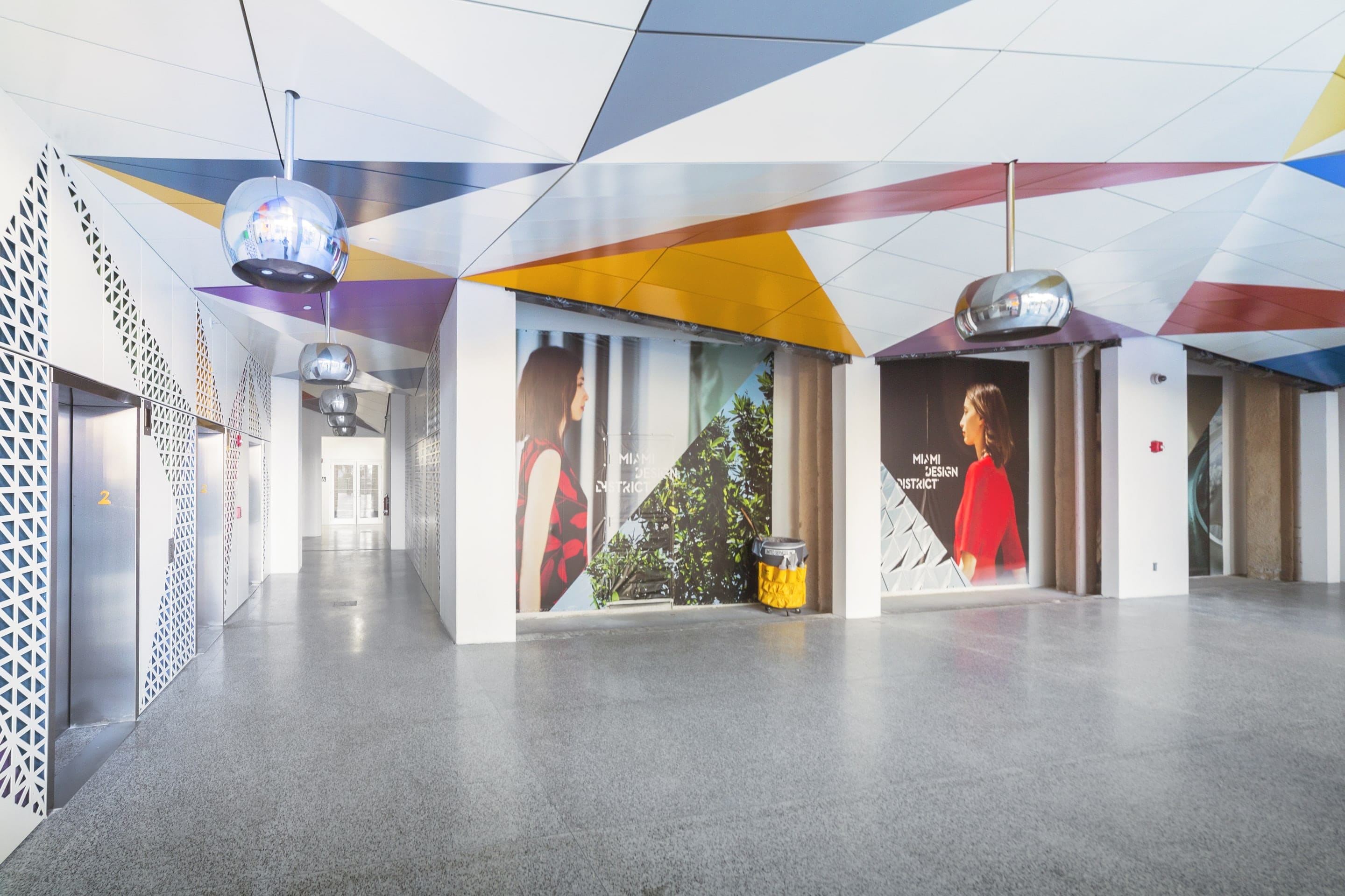 View of the soffit and wall panel systems.