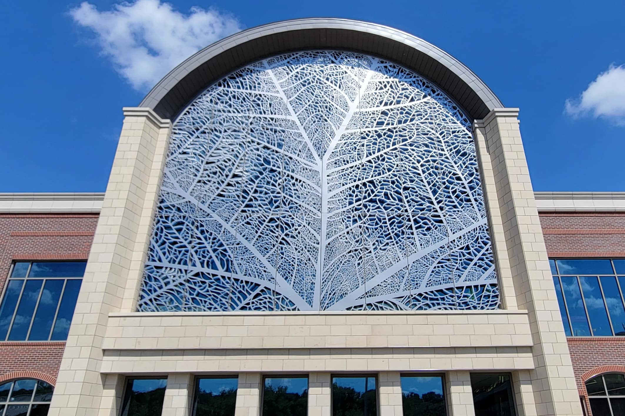 Mark S_20210603-2 Pembroke Hill preparatory school's barrel-vaulted dining hall, which features artwork by Dutch artist Jan Hendrix, fabricated by Zahner.