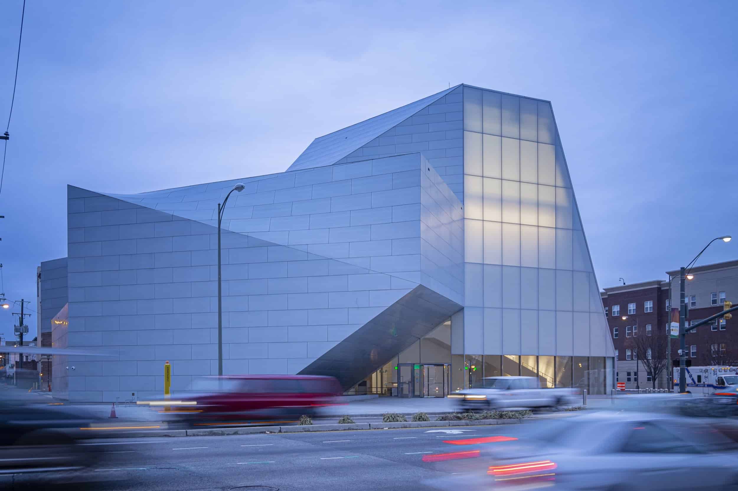 Institute for Contemporary Art at VCU, designed by Steven Holl Architects, features a zinc facade.