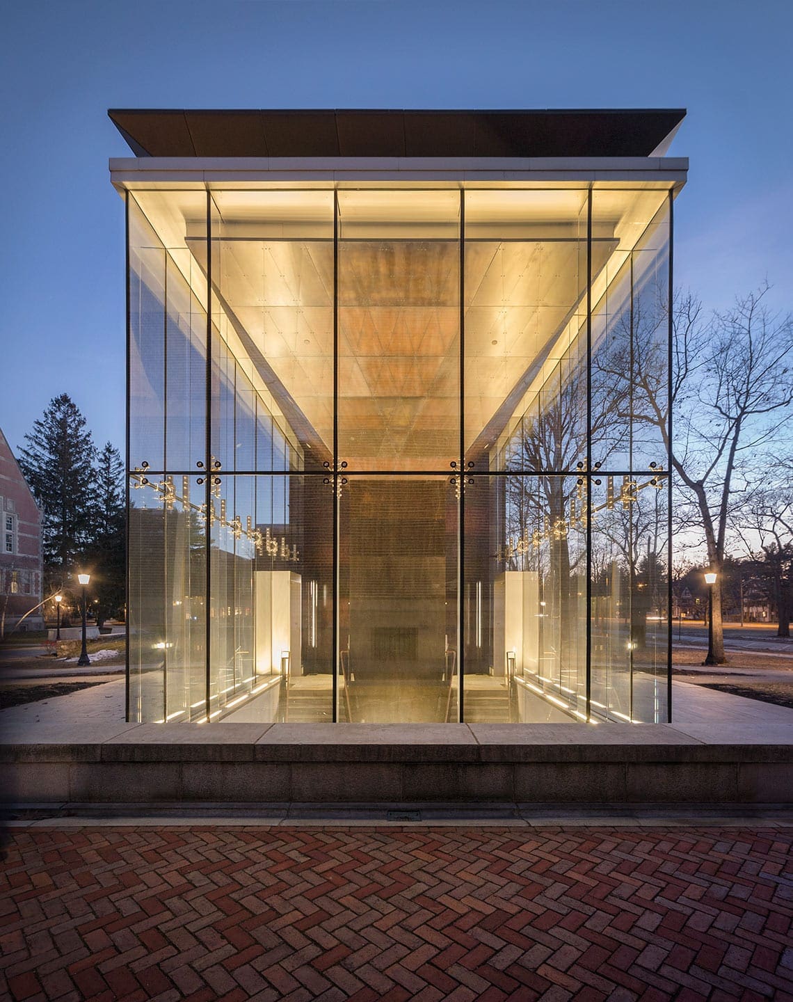 The Bowdoin Museum of Art WITH Zahner-fabricated naval brass with a custom bronze patina.