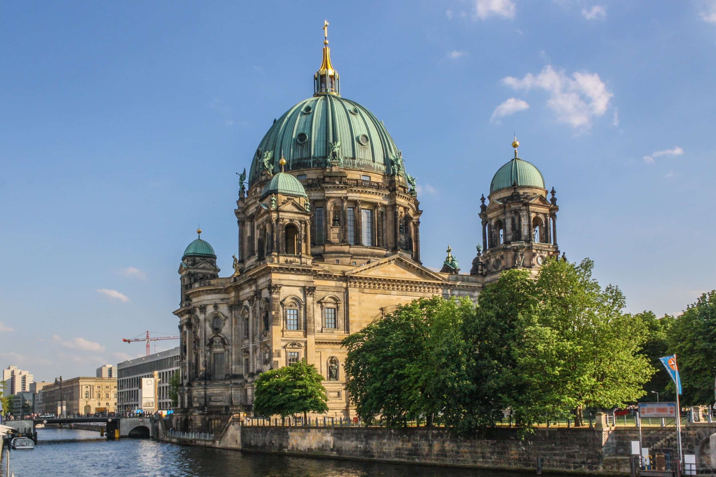 Berlin Cathedral with copper patina roof